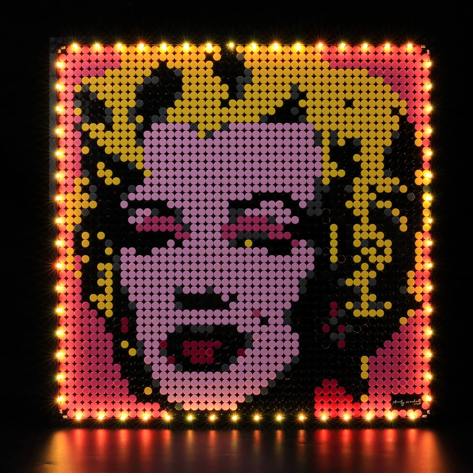 light up lego art