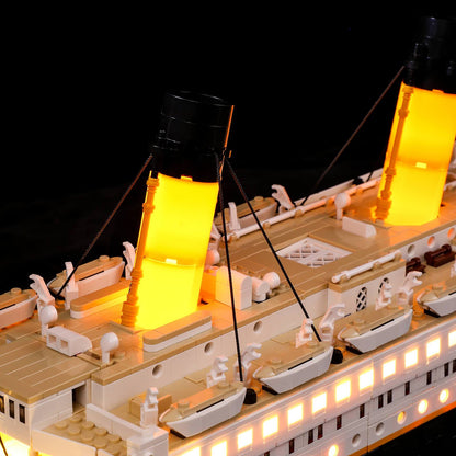 titanic lego set with lights