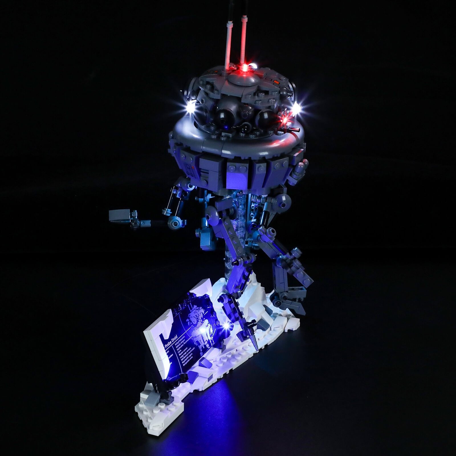 red and blue lights for lego 75306 imperial probe droid