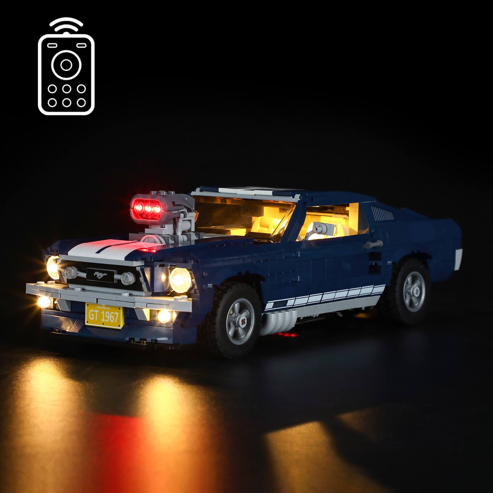 light up lego creator ford mustang with remote