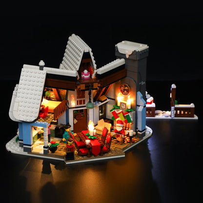 LEGO® Santa’s Visit backside with lights