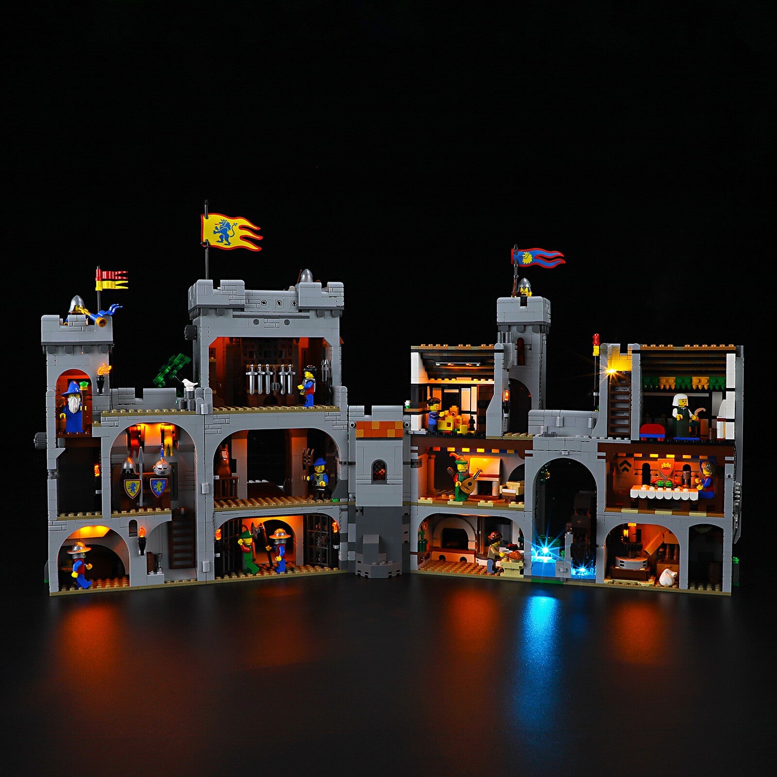 add lights to Lego Lion Knights' Castle 10305