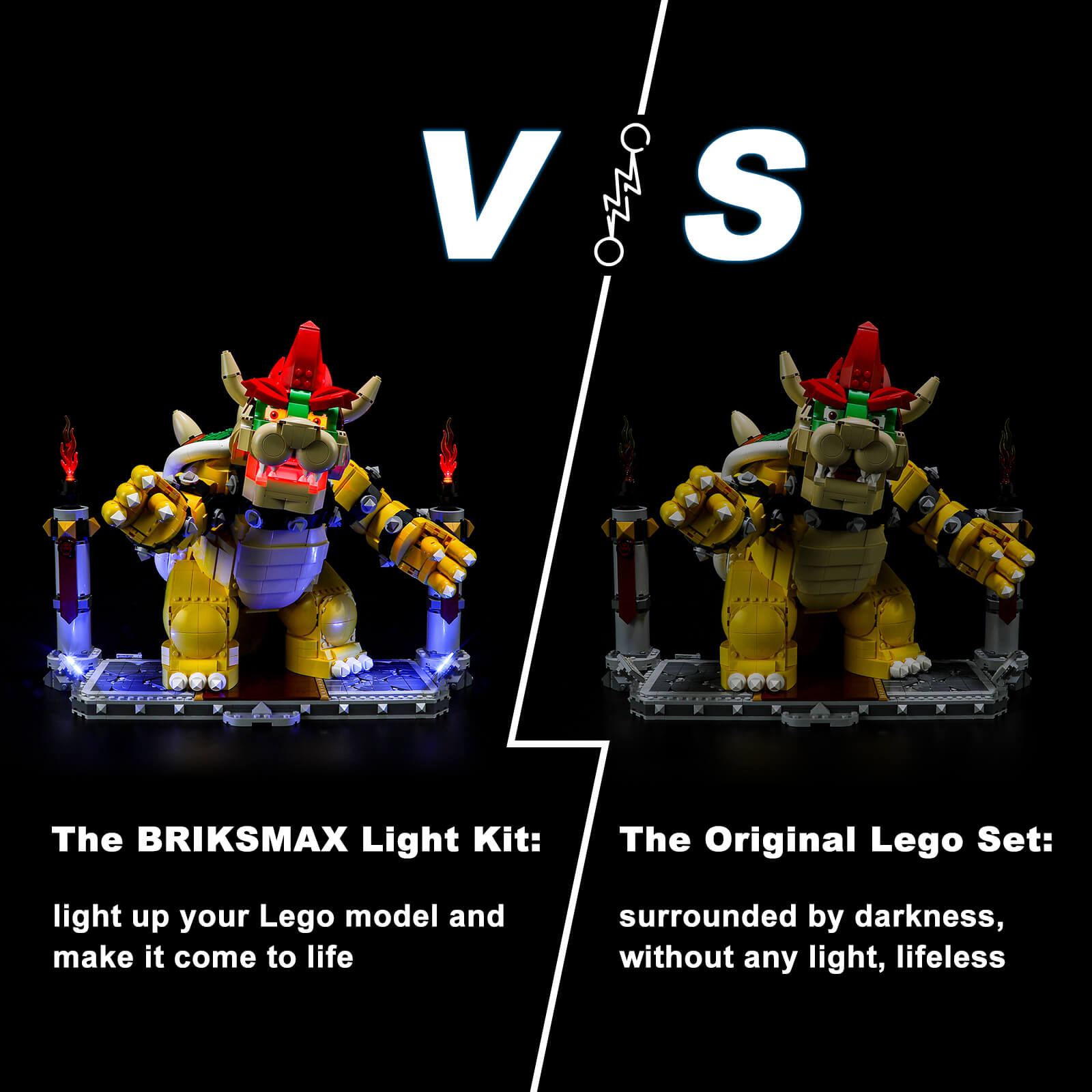 LIGHTAILING Led Light Kit for Legos Super Mario The Mighty Bowser