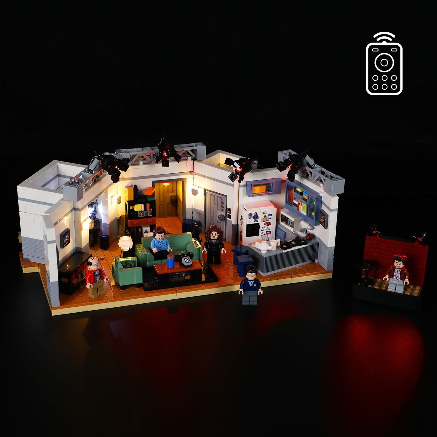 use remote to control the lighting effect for lego seinfeld